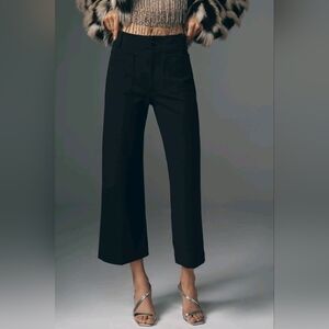 Maeve Anthropologie The Colette Ponte Crop Wide Leg Pants 29